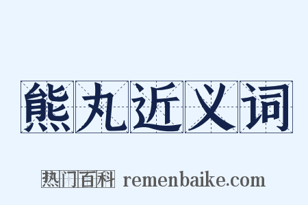 熊丸近义词是什么意思的图片